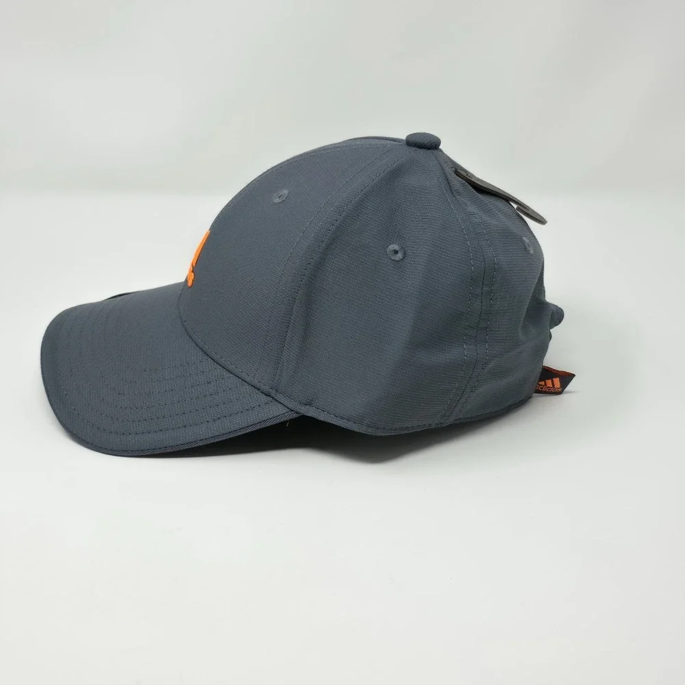 Adidas Decision Youth Cap Gray/Orange Logo Boys Hat‎ Adjustable Strap Back OSFM - Picture 2 of 7